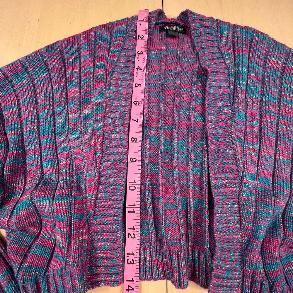 Wild Fable Vibrant Pink and Teal Cardigan - Picture 8 of 11